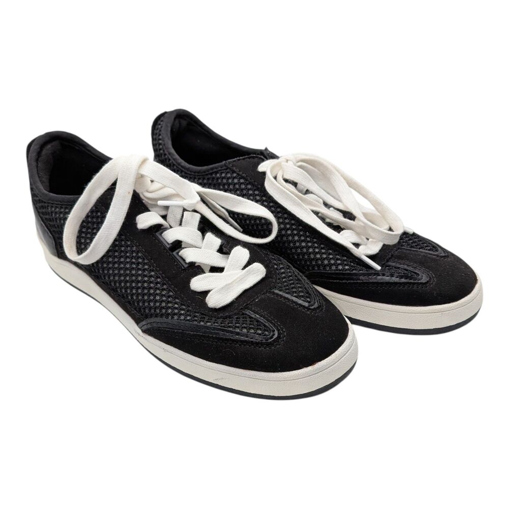 Anne Klein Women's 9 Abriela Low Top Sneakers Fishnet Black iFlex Streetwear